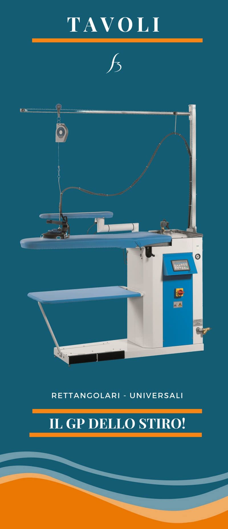 Tavoli da stiro serie "Monza" di F3 Fumagalli