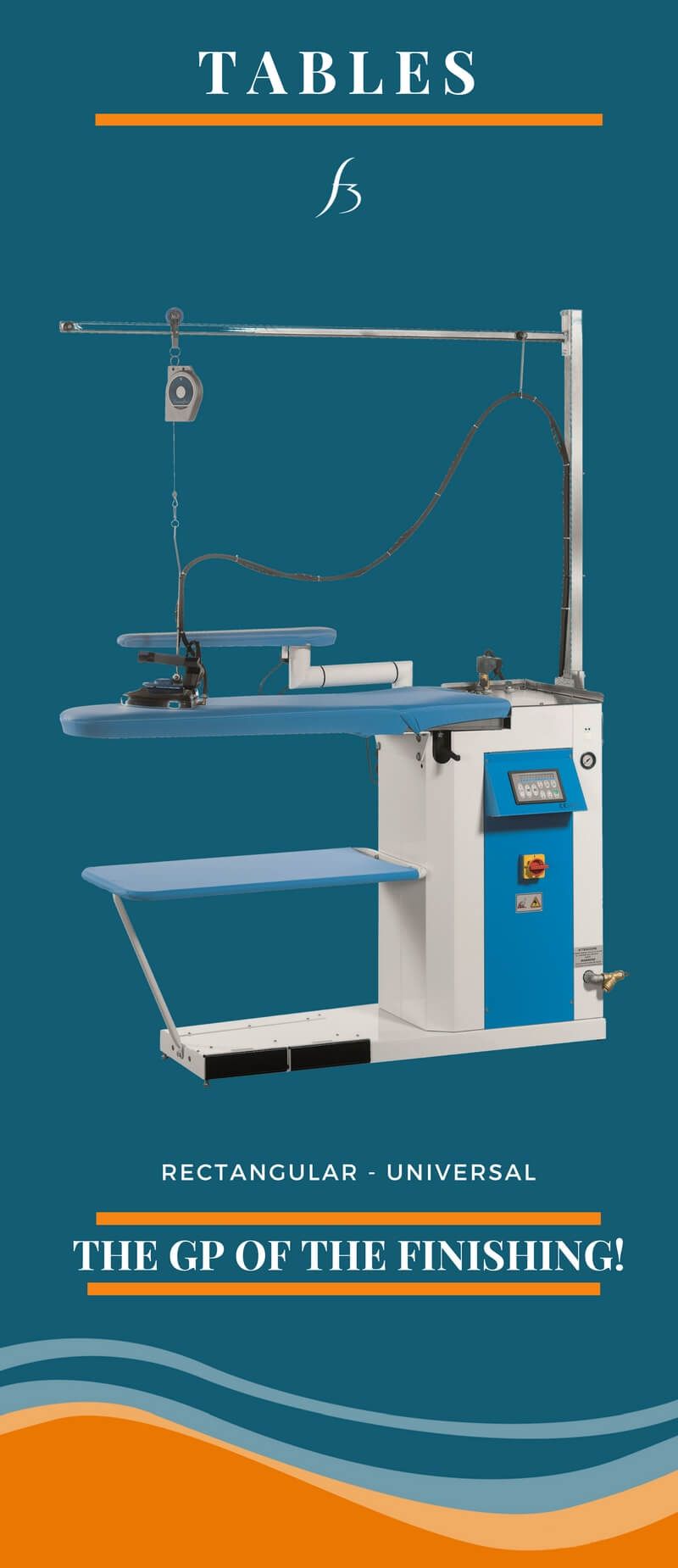 Tavoli da stiro serie "Monza" di F3 Fumagalli